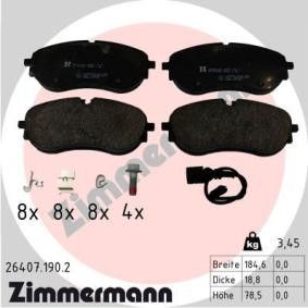 Köp Bromsbelägg av ZIMMERMANN 26407.190.2 till det låga priset 1170,25 kr