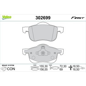 Acquista Kit pastiglie freni da VALEO 302699 a buon mercato per soli 35,16 €