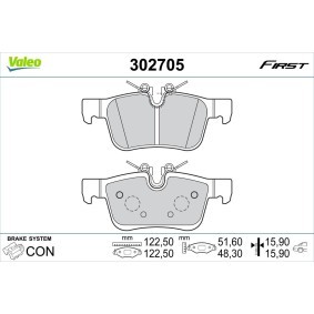 Acquista Kit pastiglie freni da VALEO 302705 a buon mercato per soli 34,60 €