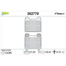 Acquista Kit pastiglie freni da VALEO 302770 a buon mercato per soli 23,11 €