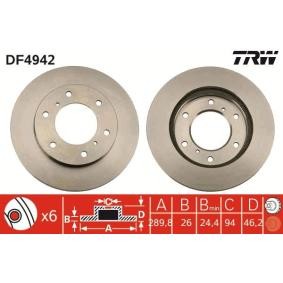 Comprar Disco de freno de TRW DF4942 a bajo precio de 145,11 €