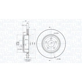 Achetez des Disque de frein MAGNETI MARELLI 360406189801 à prix pour 133,09 €