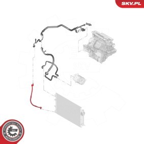 Kjøp Høytrykks- / lavtrykksledning, klimaanlegg av ESEN SKV 54SKV628 til den lave prisen 721,71 NOK