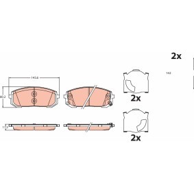 Compre Pastilhas de travão da TRW GDB2492 a um preço baixo por 59,06 €