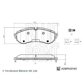 Achetez des Plaquettes de frein BLUE PRINT ADBP420165 à prix pour 74,25 €
