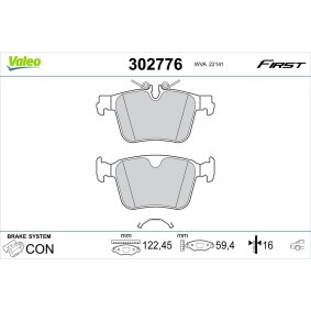 Acquista Kit pastiglie freni da VALEO 302776 a buon mercato per soli 41,93 €