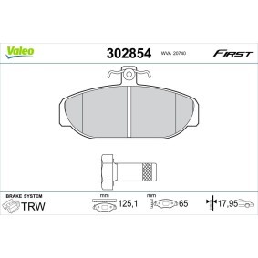 Acquista Kit pastiglie freni da VALEO 302854 a buon mercato per soli 29,93 €