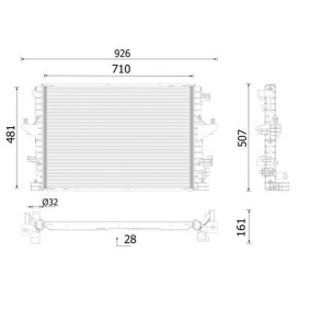 Kjøp Radiator, motorkjøling av MAHLE ORIGINAL CR 2746 000P til den lave prisen 4129,73 NOK