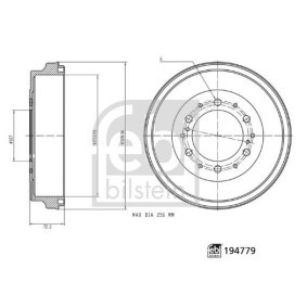 Acquista Tamburo freno da FEBI BILSTEIN 194779 a buon mercato per soli 61,07 €
