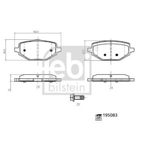 Compre Pastilhas de travão da FEBI BILSTEIN 195083 a um preço baixo por 35,11 €
