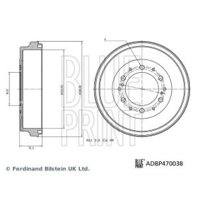 Achetez des Tambour de frein BLUE PRINT ADBP470038 à prix pour 64,57 €