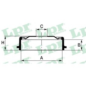 Acquista Tamburo freno da LPR 7D0085 a buon mercato per soli 93,41 €