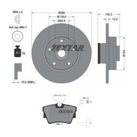 Comprar Kit de discos de freno y pastillas de TEXTAR TXR3405N0017 a bajo precio de 245,90 €