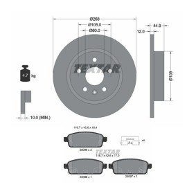 Comprar Kit de discos de freno y pastillas de TEXTAR TXR3405N0021 a bajo precio de 143,59 €