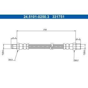 Comprar Latiguillo de freno de ATE 24.5101-0250.3 a bajo precio de 19,47 €