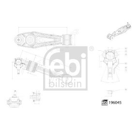 Querlenker für PORSCHE von FEBI BILSTEIN