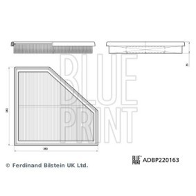 Compre Filtro de ar da BLUE PRINT ADBP220163 a um preço baixo por 25,11 €