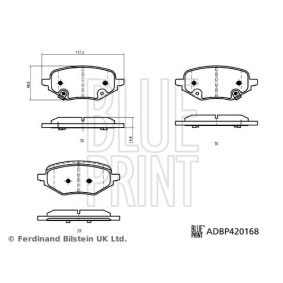 Compre Pastilhas de travão da BLUE PRINT ADBP420168 a um preço baixo por 40,17 €