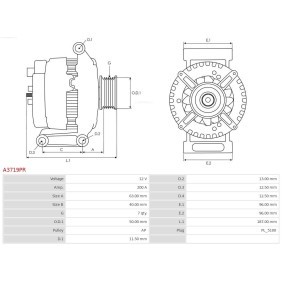 Lichtmaschine von AS-PL A3719PR
