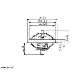 Achetez des Thermostat d'eau WAHLER 4488.80D0 à prix pour 22,12 €