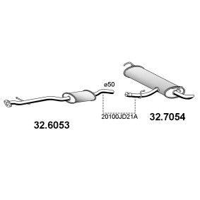 Compre Panela de escape traseira da ASSO 32.7054 a um preço baixo por 206,45 €