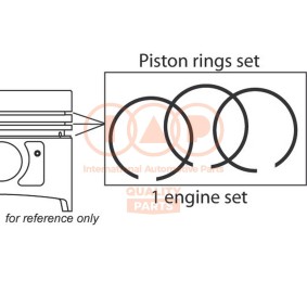 Achetez des Jeu de segments de pistons IAP QUALITY PARTS 102-52033 à prix pour 190,28 €