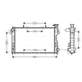 Achetez des Radiateur du moteur AVA COOLING SYSTEMS CRA2081 à prix pour 243,64 €