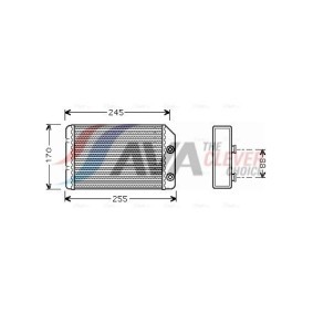 Wärmetauscher, Innenraumheizung von AVA COOLING SYSTEMS FT6265
