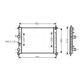 Achetez des Radiateur du moteur AVA COOLING SYSTEMS FTA2182 à prix pour 110,59 €