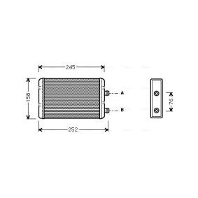 Wärmetauscher, Innenraumheizung von AVA COOLING SYSTEMS FTA6220