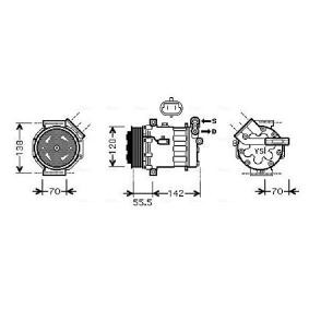 Achetez des Compresseur de climatisation AVA COOLING SYSTEMS OLK447 à prix pour 480,02 €