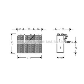 Klimaverdampfer des Herstellers AVA COOLING SYSTEMS - Originalware Artikelnummer: OLV301