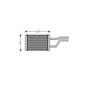 Wärmetauscher, Innenraumheizung von AVA COOLING SYSTEMS TO6326