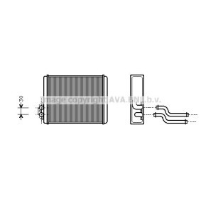 Wärmetauscher, Innenraumheizung von AVA COOLING SYSTEMS VO6084