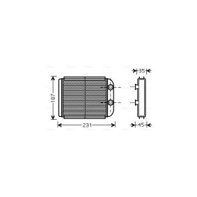 Wärmetauscher, Innenraumheizung von AVA COOLING SYSTEMS VO6132