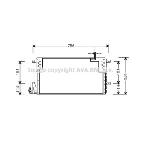 Klimakondensator von AVA COOLING SYSTEMS VW5161