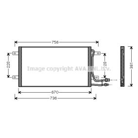Klimakondensator von AVA COOLING SYSTEMS VW5187