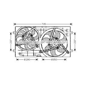 Kühlerlüfter von AVA COOLING SYSTEMS VW7503