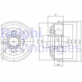 Bremstrommel von DELPHI BFR282