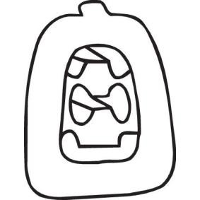 Gummistreifen, Abgasanlage 255-883 FIAT PANDA von BOSAL