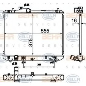 Kühler, Motorkühlung 8MK 376 790-231 für SWIFT Cabriolet (SF413) für 150,05 CHF