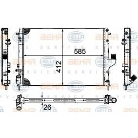 Kühler, Motorkühlung 8MK 376 787-651 für DACIA