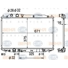 Kühler, Motorkühlung 8MK 376 790-481 für HONDA