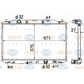 Kühler, Motorkühlung 8MK 376 790-491 für HONDA