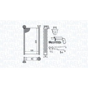 Kjøp Radiator, motorkjøling av MAGNETI MARELLI 350213144200 til den lave prisen 4459,10 NOK