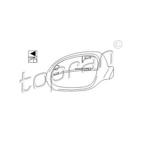 Achetez des Revêtement, rétroviseur extérieur TOPRAN 112 186 à prix pour 22,98 €