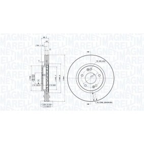 Compre Disco de travão da MAGNETI MARELLI 360406087900 a um preço baixo por 125,13 €
