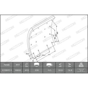 Comprar Juego de forros de freno, freno de tambor de FERODO K19932.0-F3658 a bajo precio de 65,64 €