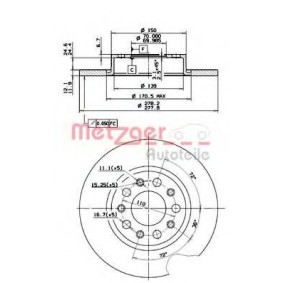 Compre Disco de travão da METZGER 14874 V a um preço baixo por 92,92 €