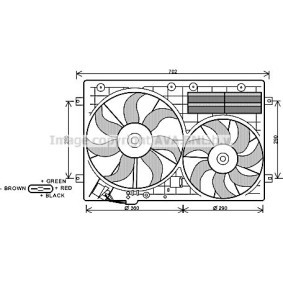 Kühlerlüfter von AVA COOLING SYSTEMS VW7529